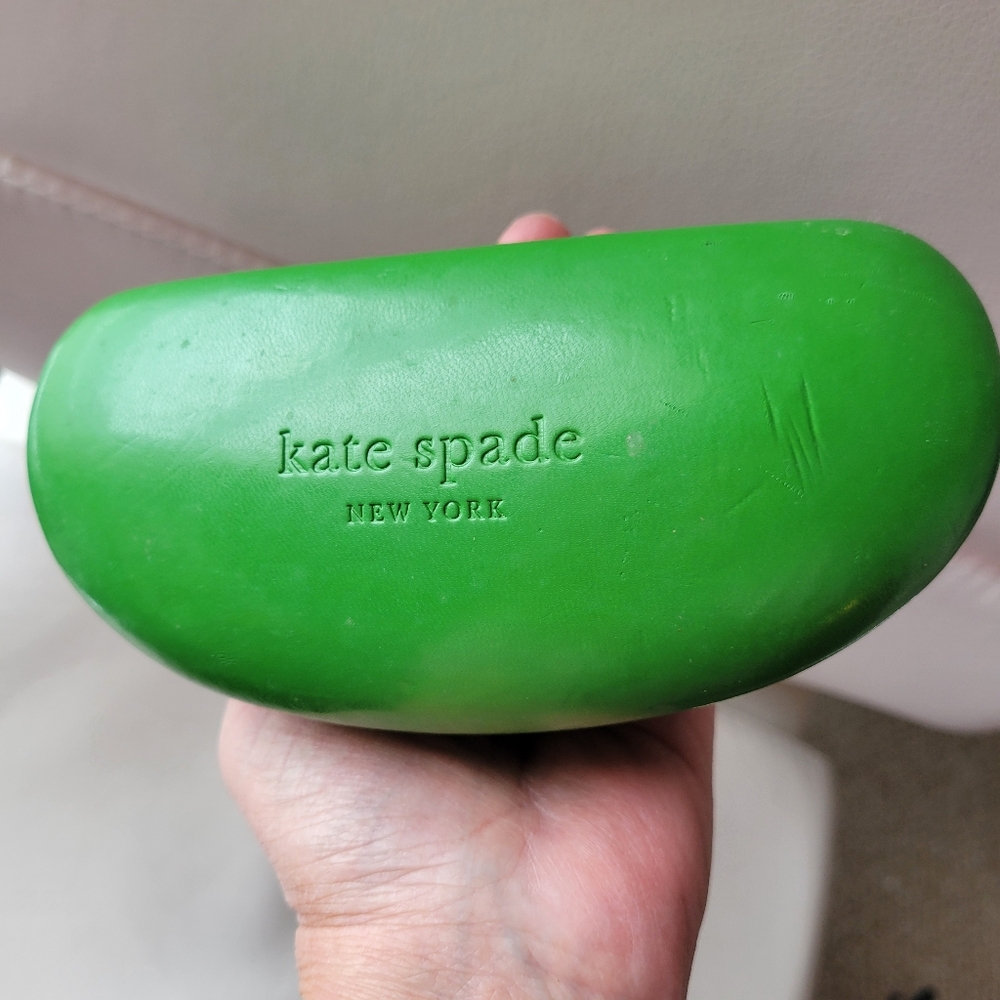 kate spade Sunglass Eyeglasses Case ~ Kelly Green ~ Wink-Wink Motif FINAL PRICE